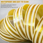 2.5cm x 5m  Golden Tile Gap Tape Waterproof PVC Self Adhesive Sticker - Image 4