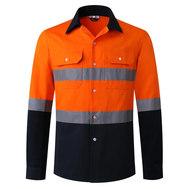 Pure Cotton Long-sleeved Reflective Clothes Overalls Work Clothes