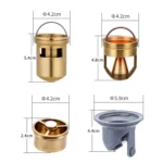 8x30cm Extended Full Copper Strip Floor Drain, Style: - Image 3
