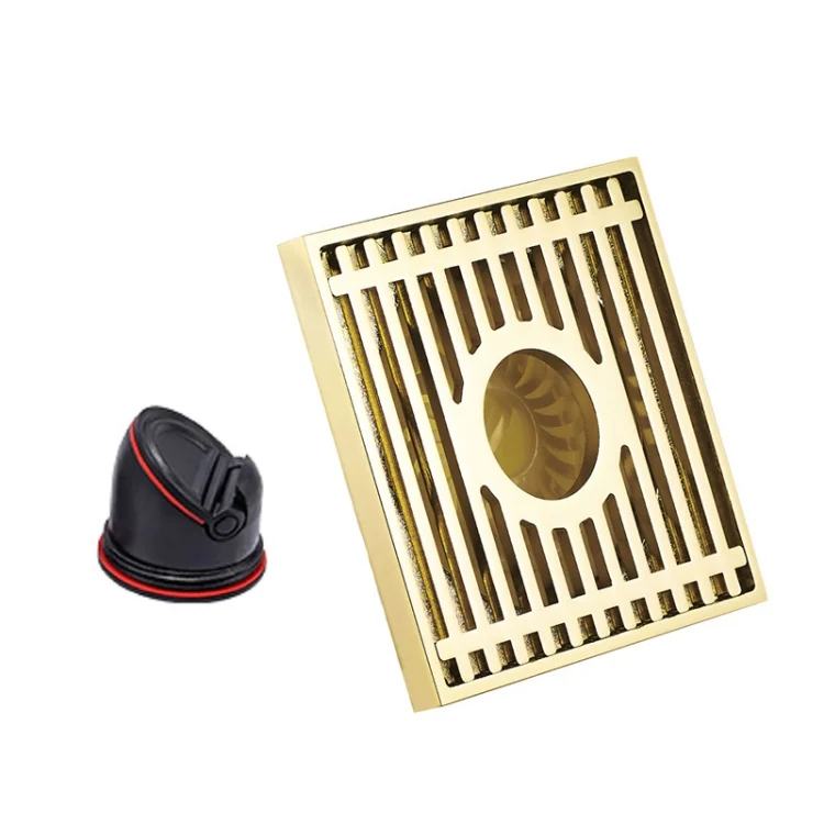 Full Copper Odor Proof Floor Drain, Style: