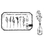 Retro Lotus Combination Set Seal Plant Vase Seal Handbook Decoration Tool - Image 2