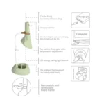 Base Removable Diamond Desk Lamp USB Charging 3-speed Color Temperature Night Light - Image 11