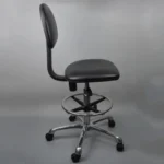 Anti-static Chair Liftable Adjustable Stool PU Leather Backrest Chair With Footrest,Spec: - Image 3