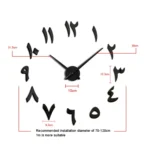 M030 India Digital Hanging Clock Home Decoration DIY Acrylic Clock - Image 2