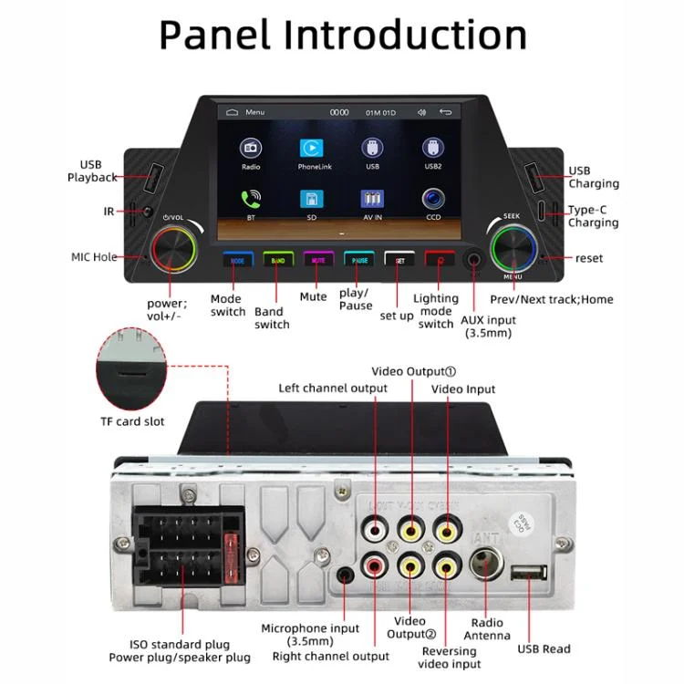 TBD06034330_B3.webp 4.7 inch AUTO/CarPlay Navigation Bluetooth FM Radio Car MP5 Marquee - Image 4