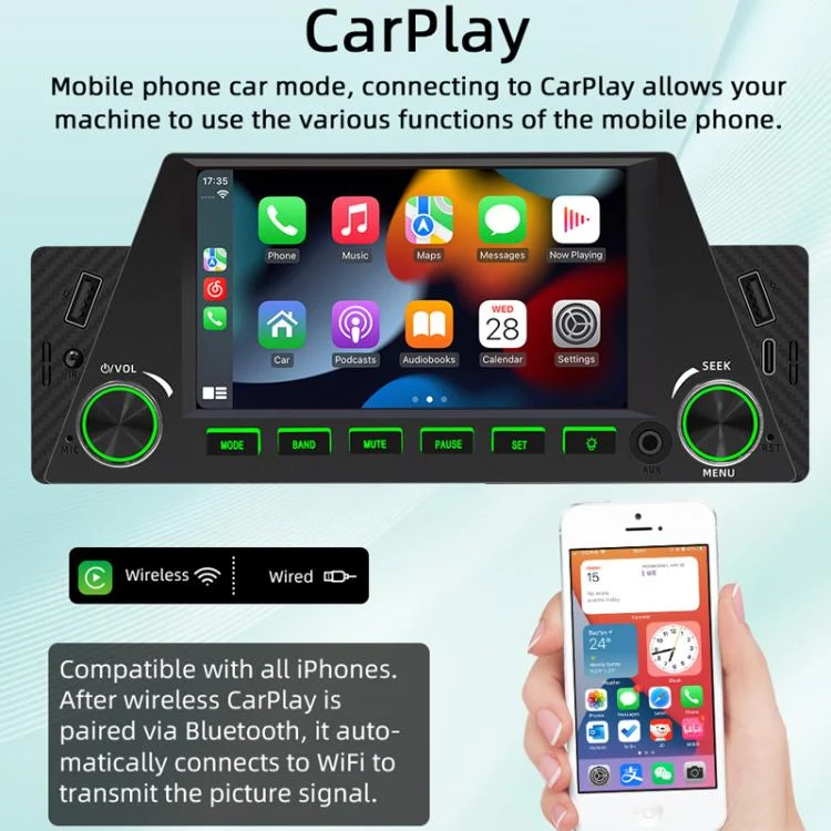 TBD06034330_B5.webp 4.7 inch AUTO/CarPlay Navigation Bluetooth FM Radio Car MP5 Marquee - Image 6