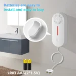 Tuya WIFI Sound and Light Water Immersion Alarm Leak Sensor Overflow Alarm Detector - Image 8
