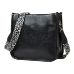 013 Leopard Strap PU Leather Single-shoulder Waterproof Crossbody Tote Bag - Image 2