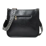 013 Leopard Strap PU Leather Single-shoulder Waterproof Crossbody Tote Bag - Image 4