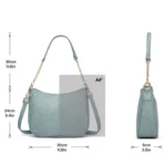 270 Large Capacity Single-shoulder Crossbody Chain Bag Leather Adjustable Underarm Bag - Image 3