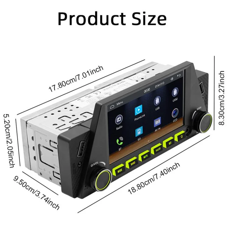 TBD06034378_B2.webp 4.7 inch AUTO/CarPlay Navigation Bluetooth FM Radio Car MP5 - Image 3
