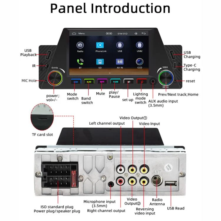 TBD06034378_B3.webp 4.7 inch AUTO/CarPlay Navigation Bluetooth FM Radio Car MP5 - Image 4