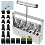 Handheld Seedling Soil Blocker Makes Four 2 by 2 Inches Soil Blocks for Garden Prep