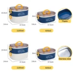 Large Capacity Oval Divided Portable Office Insulation Lunch Box - Image 3