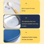 Large Capacity Oval Divided Portable Office Insulation Lunch Box - Image 5