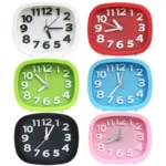 Square Candy Color Stereo Digital Silent Alarm Clock Children Student Alarm Clock - Image 2