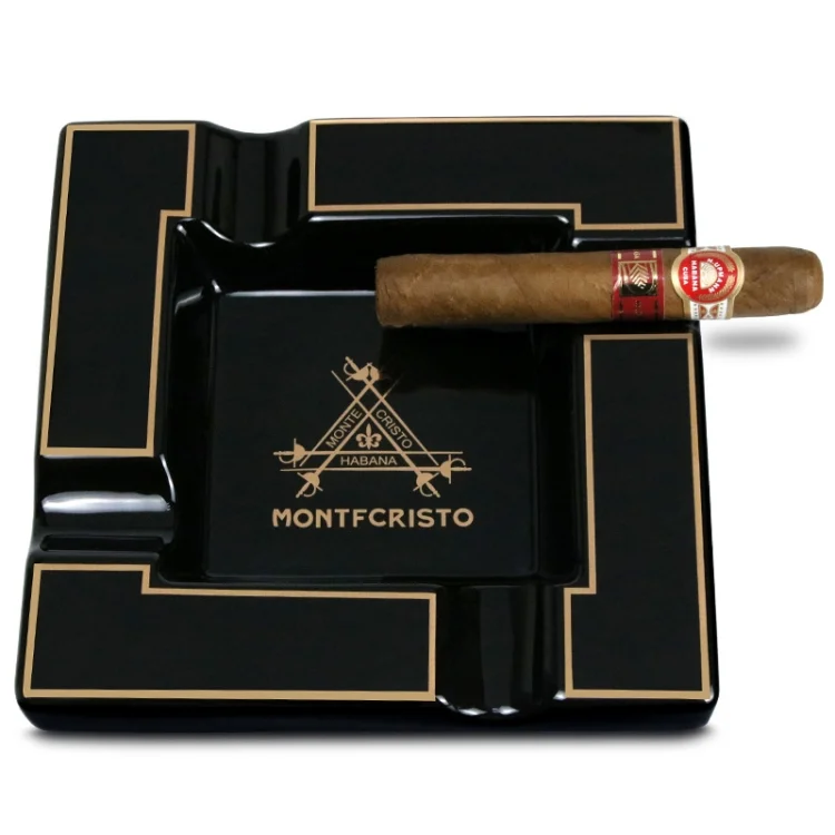 Four Slot Large-Diameter Smoke Groove Ceramic Cigar Ashtray