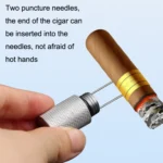 Lightweight With Serrated Cigar Needle Dredger Drilled Smoke Vent - Image 7