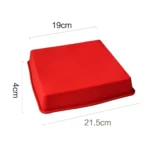 Food Grade Non-Stick Square Silicone Cake Mold 6.4 Inch Square Pizza Baking Pan Tools - Image 3