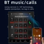 9.7 inch Vertical Screen Bluetooth Radio Android 13 GPS Navigation Device - Image 12