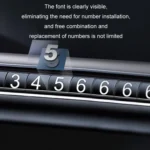 Vehicle Safety Hammer Temporary Parking Phone Number Plate - Image 4