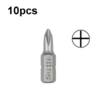 10pcs Electric Screwdriver Short Batch Head Strong Magnetic Driver Head