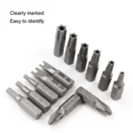 10pcs Electric Screwdriver Short Batch Head Strong Magnetic Driver Head - Image 4