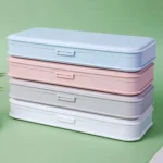 WJ-WJH-2 Plastic Compartment Large-capacity Shatter-resistant Flip-top Stationery Box - Image 5