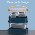 Large Capacity Refillable 304 Stainless Steel Insulated Lunch Box - Image 4