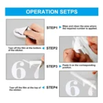 Night Reflective Mailbox Digital Number Waterproof Sticker - Image 4