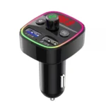 3.1A USB+PD Bluetooth Car Charger Car FM Transmitter Colorful Lighting