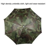 JJ11217 Headband Fishing Umbrella Headband 30CM Camouflage Silver Rubber Hat Umbrella - Image 4