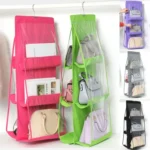 B05005 Double Sided 6 Pocket Hanging Bag Non-woven Fabric Hanging Handbag Organizer - Image 5