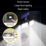 Remote Control Solar Wall Light LED Triple Rotation Sensor Flood Light - Image 4