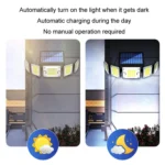 Outdoor Waterproof Solar Human Body Double Induction Wall Light - Image 3