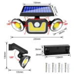 Outdoor Waterproof Human Body Sensor Garden Solar Wall Light - Image 2