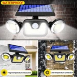 Outdoor Waterproof Human Body Sensor Garden Solar Wall Light - Image 3