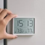 8218 Thin and Light Magnetic Wall-mounted LCD Temperature Electronic Digital Clock - Image 7