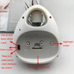 GH809 Egg-shaped Desktop Children Alarm Clock Bedside Cute Belling Clock - Image 5