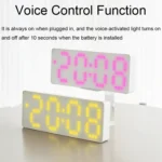 8017 LED Screen Voice Control Digital Alarm Clock Desktop Multifunctional Temperature Clock - Image 6