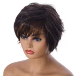 WIG-396 Ladies Fluffy Short Curved Head Set Chemical Fiber Wig - Image 3