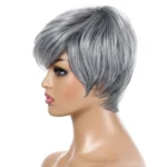 Ladies Short Straight Hair Wig High Temperature Silk Chemical Fiber Headgear - Image 5