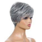 Ladies Short Straight Hair Wig High Temperature Silk Chemical Fiber Headgear - Image 7