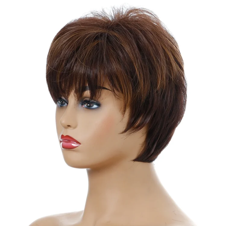 TBD0603503701_B2.webp WIG-155 Ladies Short Curly Wig High Temperature Silk Chemical Fiber Headgear - Image 3