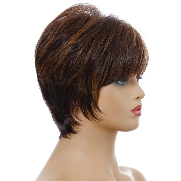 TBD0603503701_B4.webp WIG-155 Ladies Short Curly Wig High Temperature Silk Chemical Fiber Headgear - Image 5