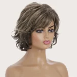 Ladies Short Curly Hair High Temperature Silk Chemical Fiber Wig Headgear - Image 5