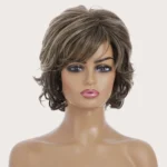 Ladies Short Curly Hair High Temperature Silk Chemical Fiber Wig Headgear - Image 6