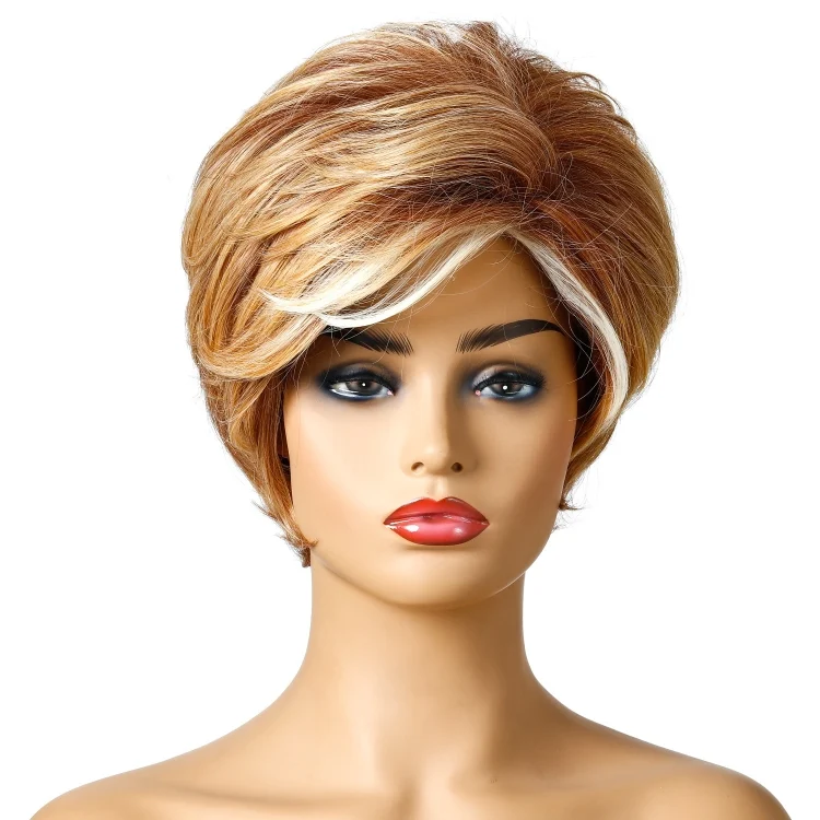 TBD0603504801_B1.webp WIG-181 Ladies Short Curly Hair High Temperature Silk Wig Chemical Fiber Headgear - Image 2
