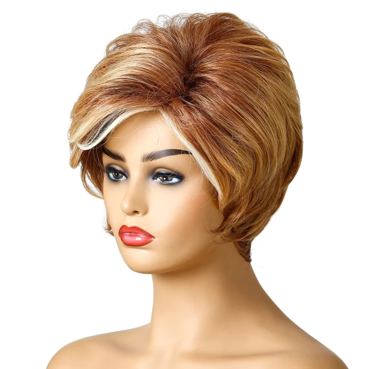 TBD0603504801_B2.webp WIG-181 Ladies Short Curly Hair High Temperature Silk Wig Chemical Fiber Headgear - Image 3