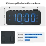 RGB Color Changing LED Digital Alarm Clock with FM Radio Built-in 8 Natural Music - Image 3
